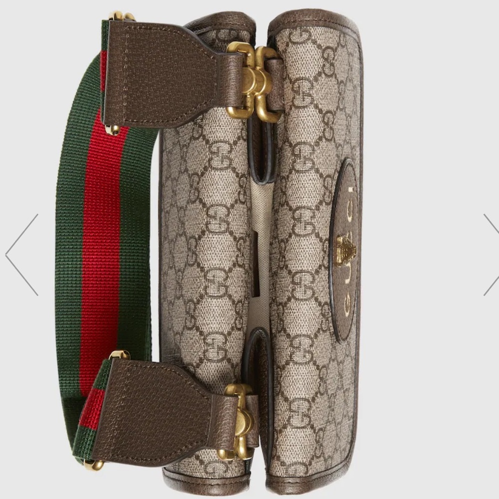 ⚡️Gucci Neo GG Supreme Crossbody Small Messenger Bag with Stripe Canvas Strap - Picture 3 of 16
